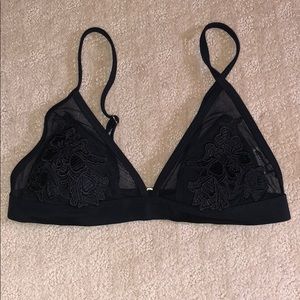 black lace bikini top